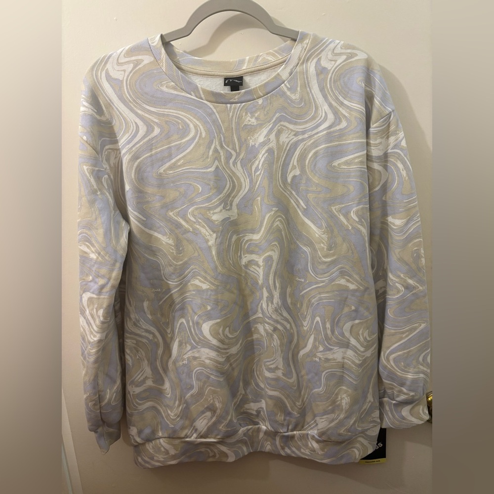 Art Class Marble Patterned Sweatshirt